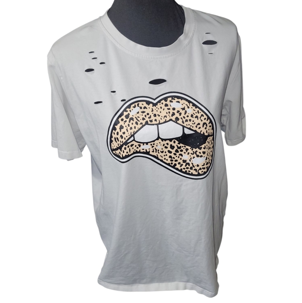 Unbranded distressed graphic short sleeve tee Size XXL